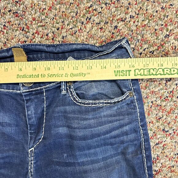 True Religion Casey Blue Medium Wash Lower Rise Skinny Jeans Size 31 - Picture 11 of 16